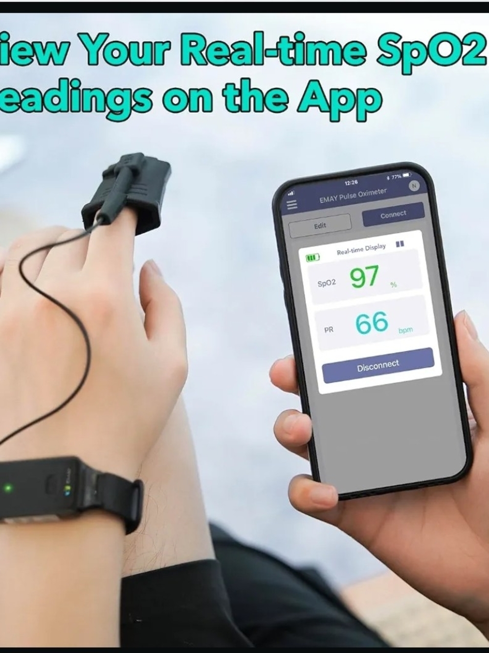 SleepO2 Pulse Oximeter - Black - Picture 9 of 9